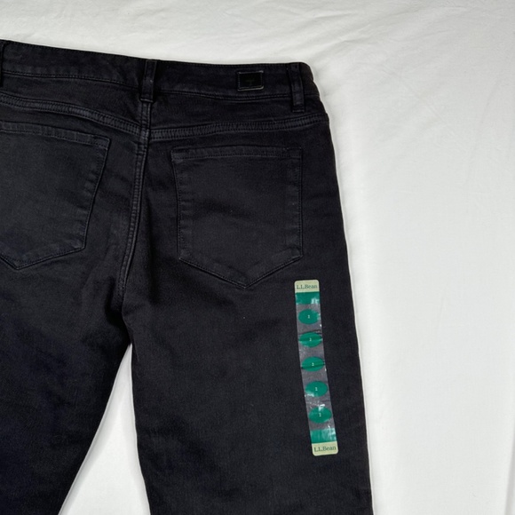 L.L. Bean Signature Lined Boyfriend Jeans Mis Black Slate Size 2 regular - Picture 6 of 6